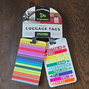 Travelon Rainbow Stripe and Destination Tag Set